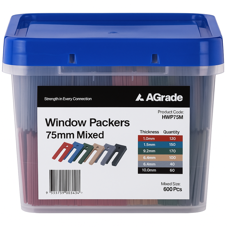 AGrade 75mm Mixed Size Packers — Multipurpose Levelling Solution