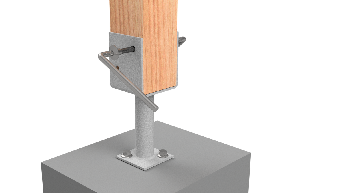 Zinc-Nickel Coated VUEBOLT Post Support Bolts